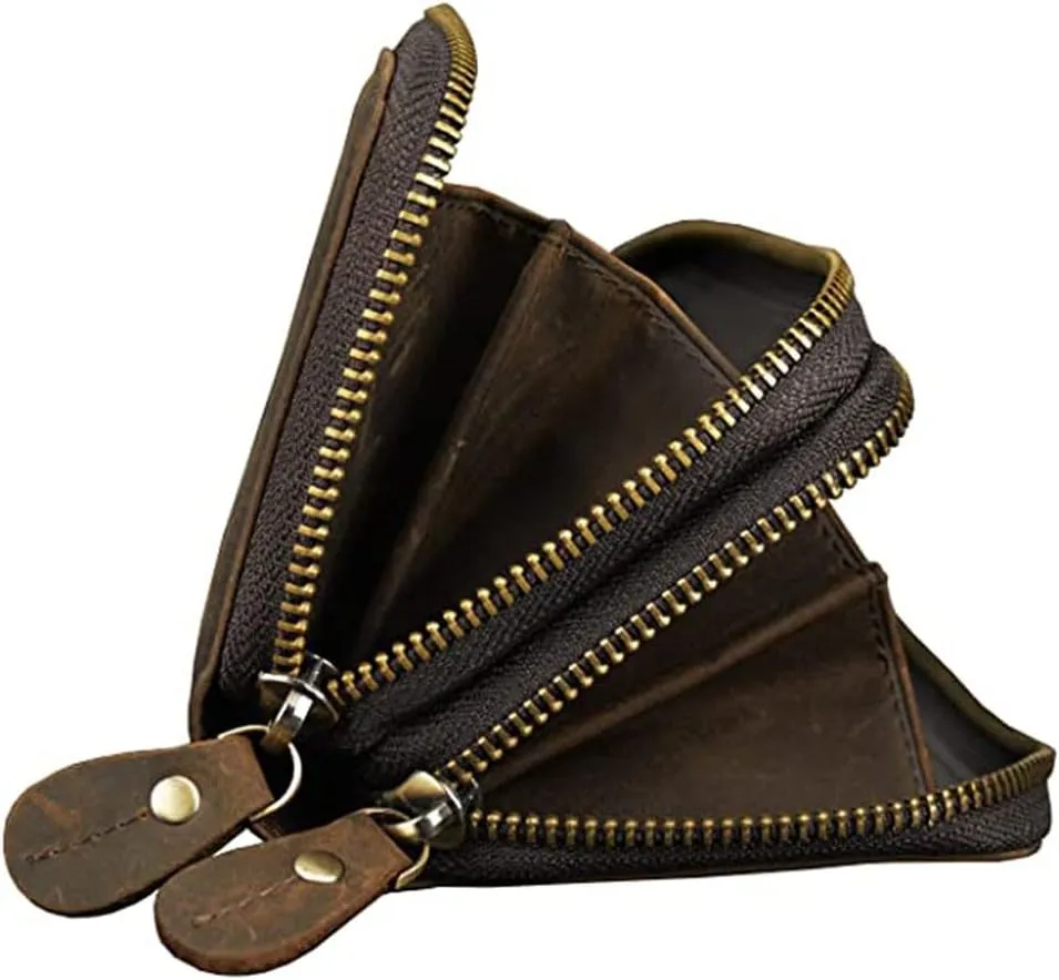 Hebetag Leather Clutch Purse Wallet for Men Organizer Holder Wrist Bag