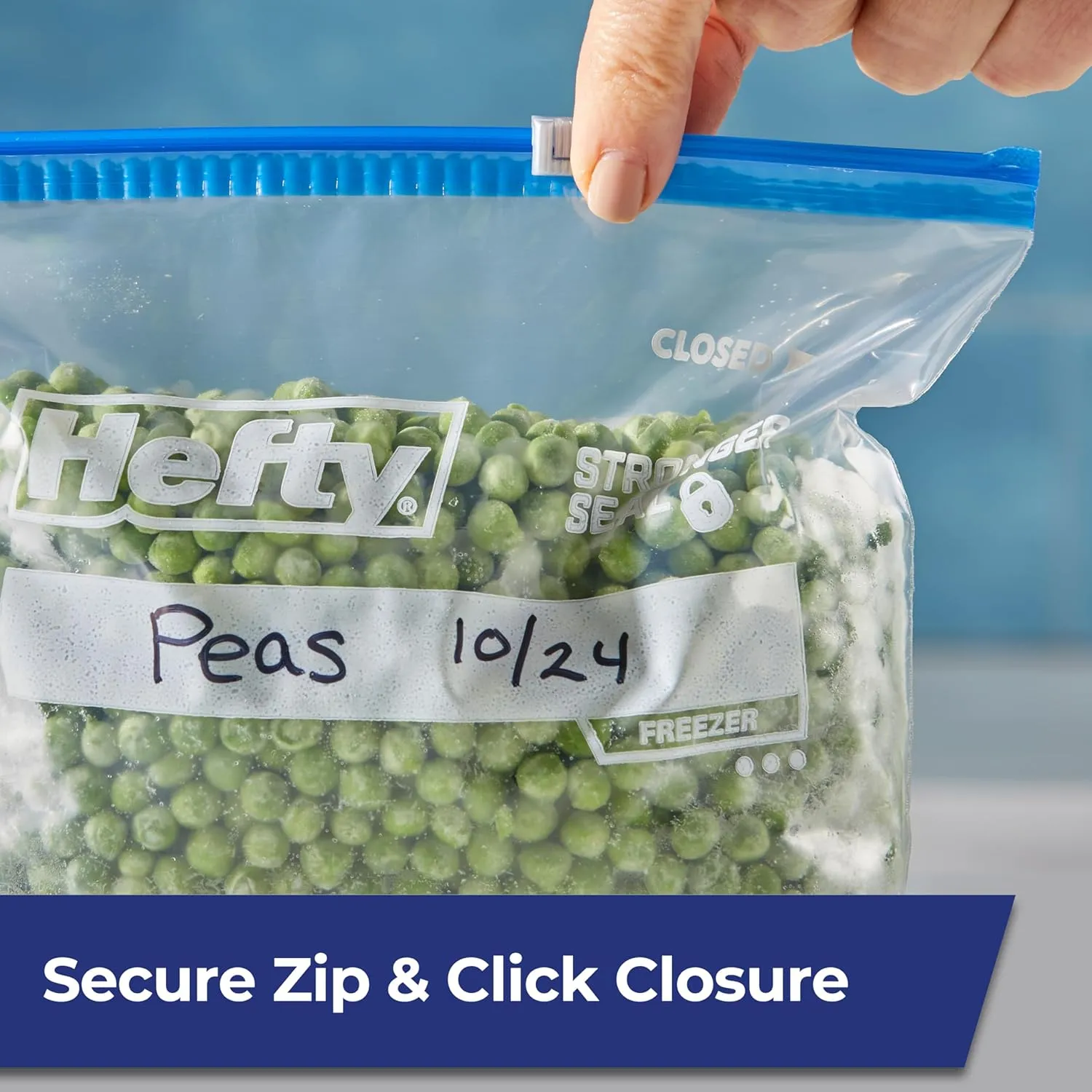 Hefty Slider Freezer Storage Bags, Quart Size, 74 Count (Pack of 2)