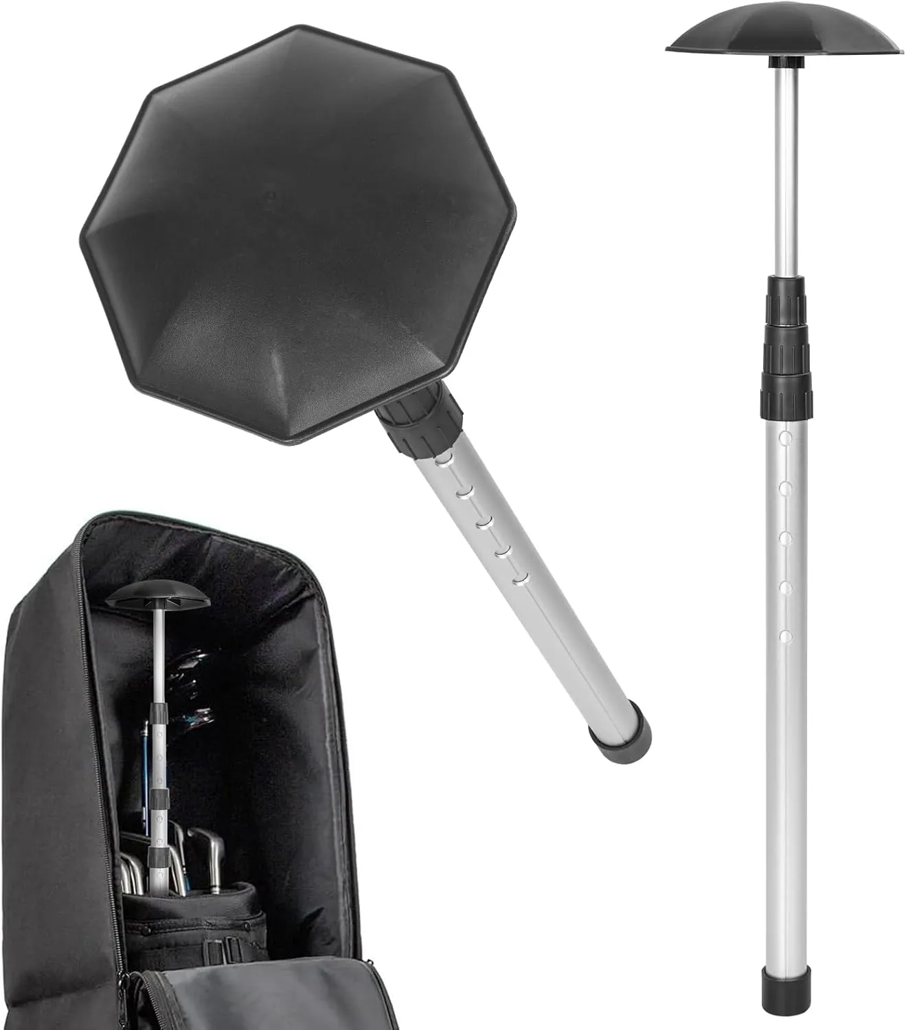 Height Adjustable Golf Travel Bag Support Rod, Aluminium Golf Support Rod, Golf Support Protector Bag Accessory, Golf Travel Support Pole