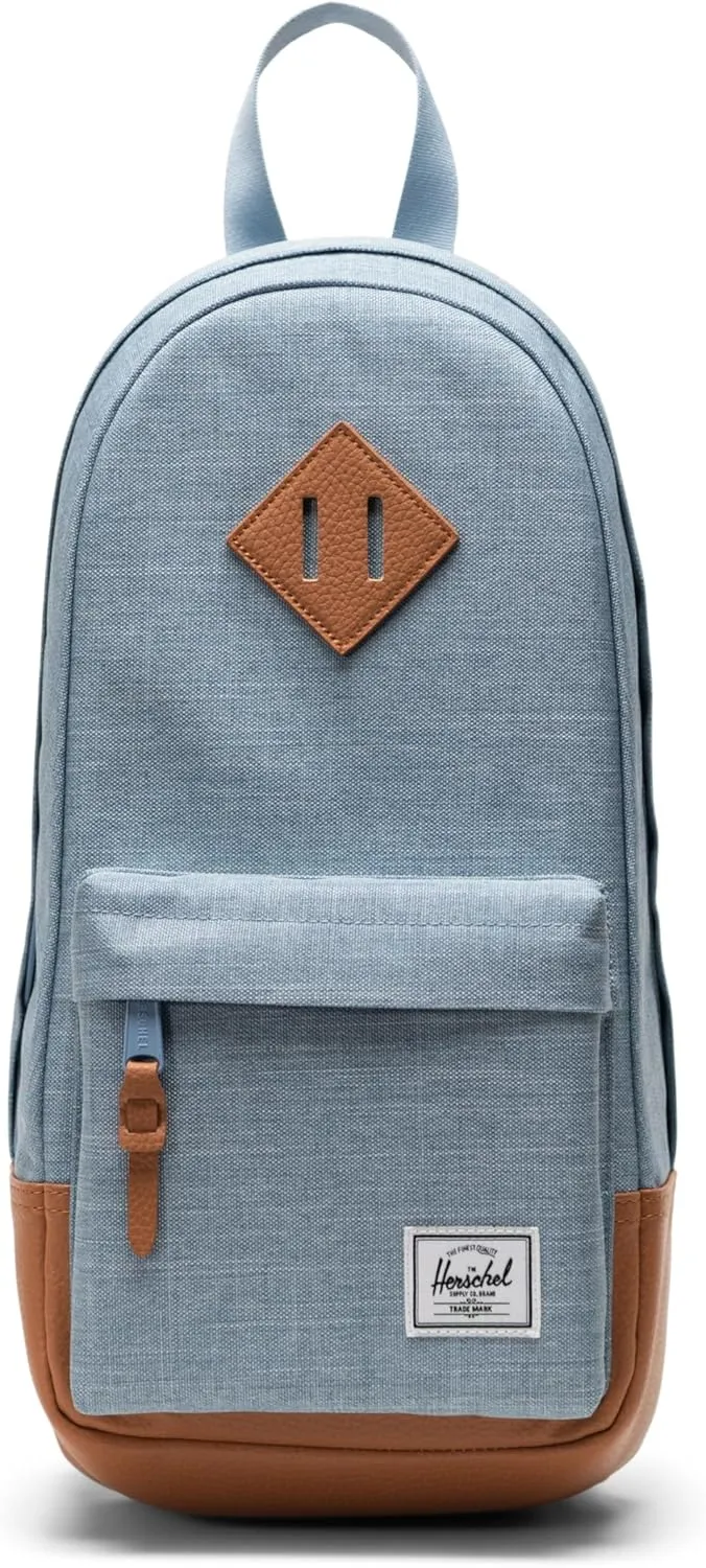 Herschel Supply Co. Heritage Shoulder Bag, Ashley Blue Crosshatch/Natural