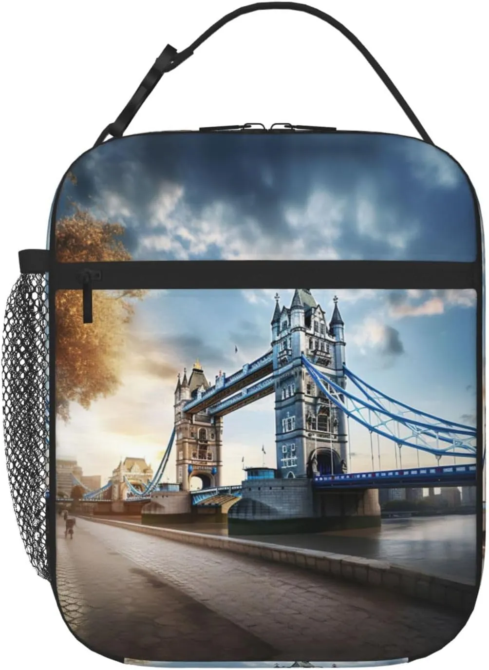 Historic Old Tower Bridge London Insulated Lunch Bag For Men Women Lunchbox Designed For Office Work Travel