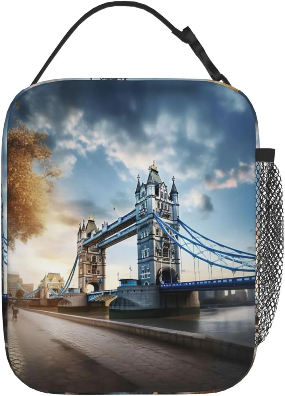 Historic Old Tower Bridge London Insulated Lunch Bag For Men Women Lunchbox Designed For Office Work Travel