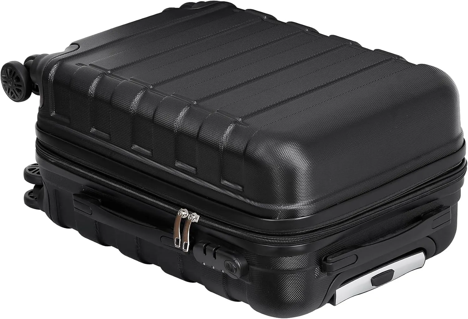 HomGarden 21 Inch Hardside Expandable Carry on Luggage, Travel Suitcases with Wheels and Lock (Black)