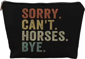 Horse Lover Cowgirl Rodeo Makeup Bag - Funny Gifts For Horse Lovers