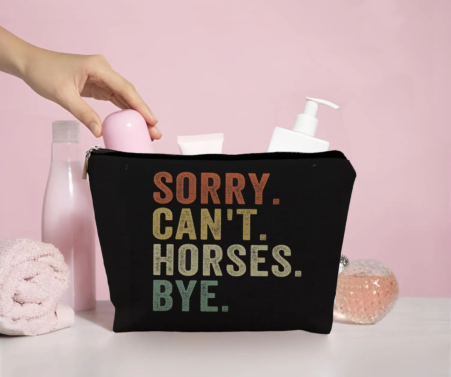 Horse Lover Cowgirl Rodeo Makeup Bag - Funny Gifts For Horse Lovers