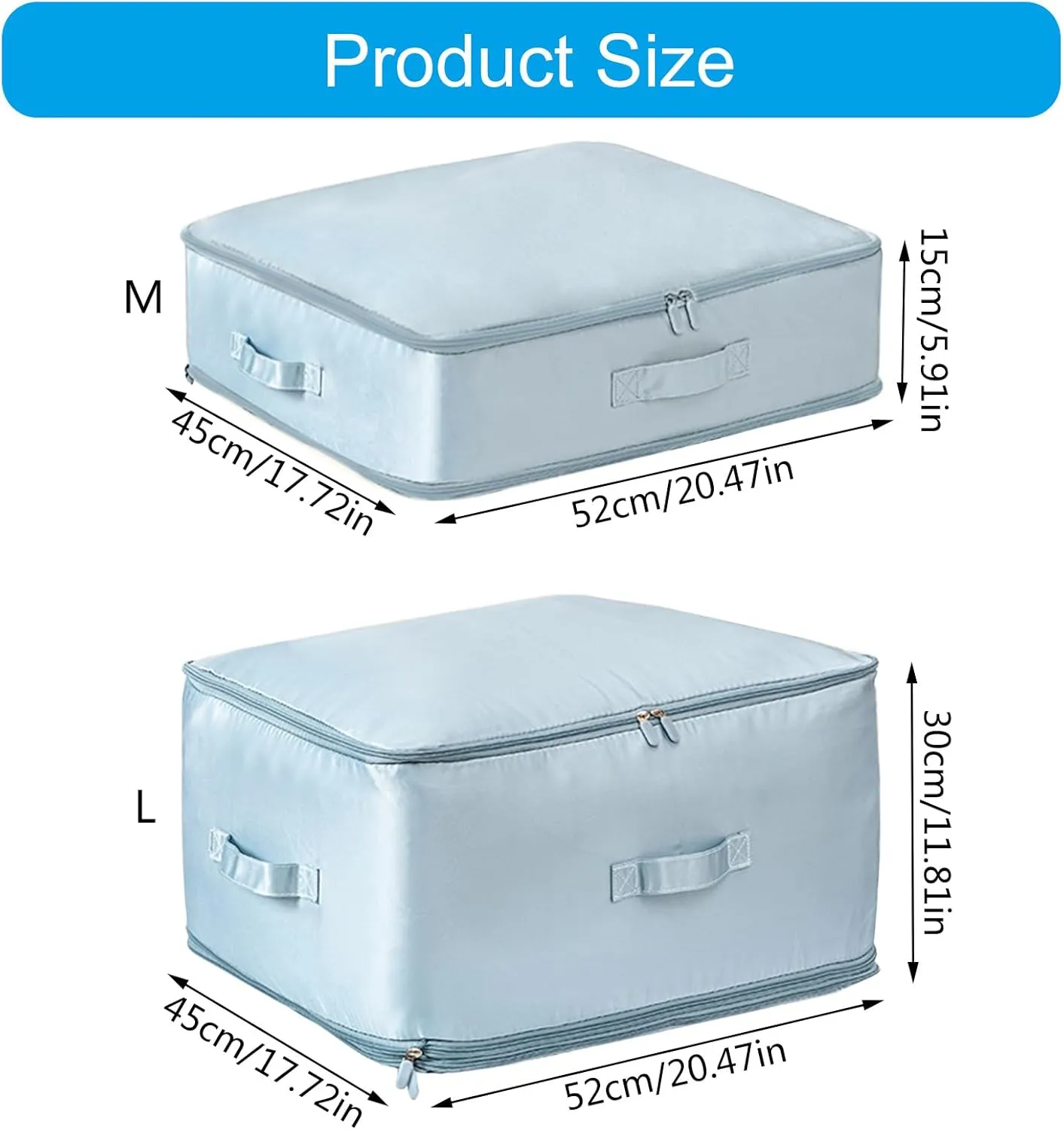 HUANGANG Large Comforter Storage Bag Functional Quilt Storage Bag With Carry Handles Space Saving Quilt Containers
