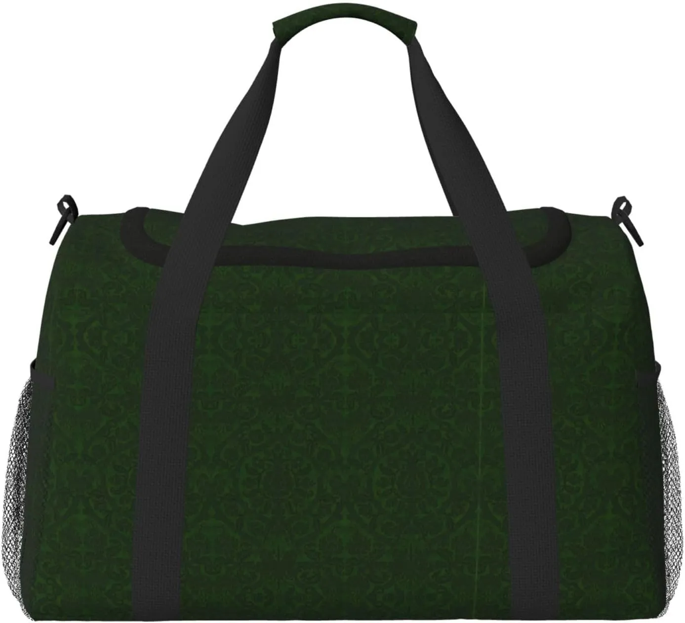 Hunter Green Floral Petals Pattern print Personal Item Bag Large Duffel Bag Travel Bag Weekender Bag Gym Bag Tote Duffel bag