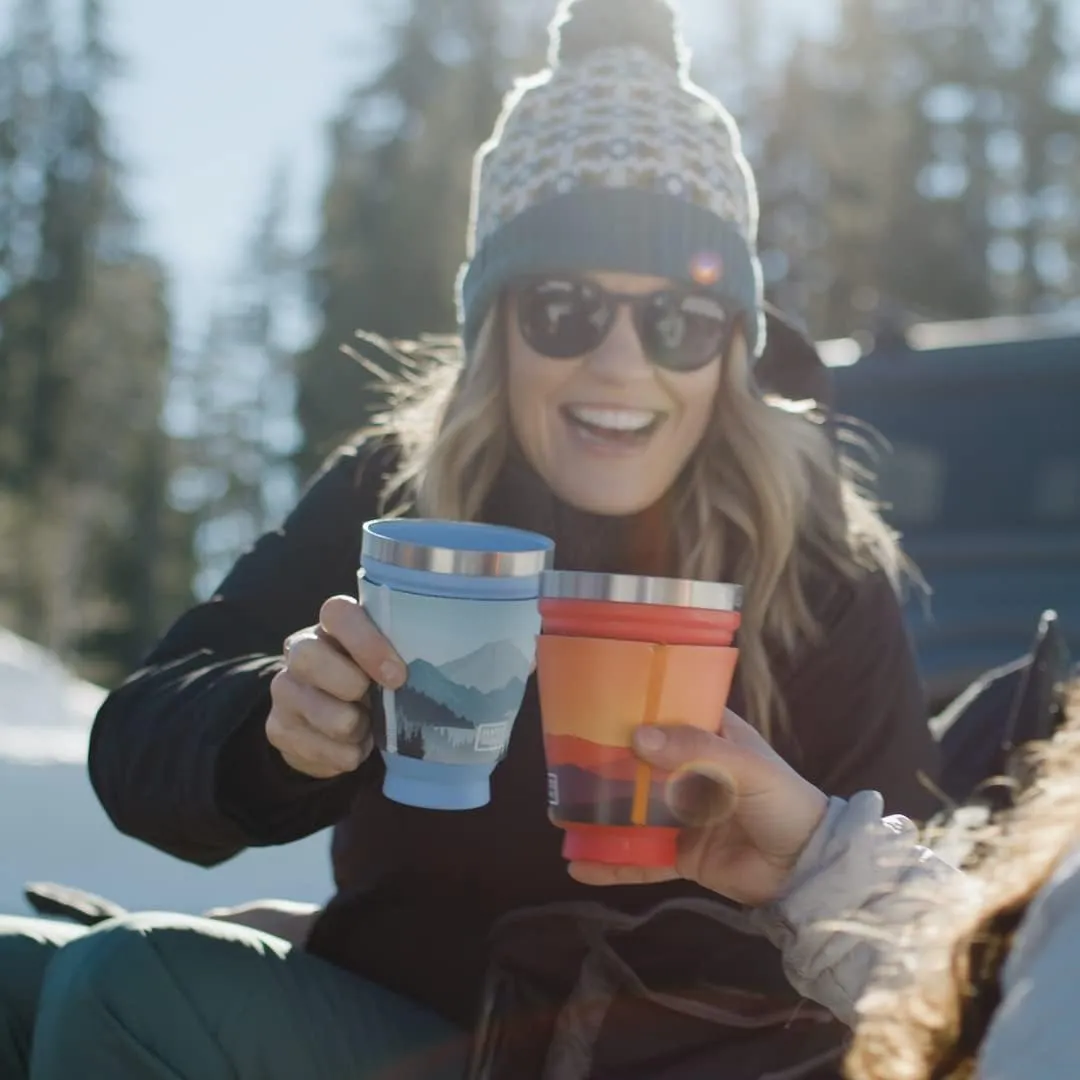 HYDAWAY Collapsible Drink Tumbler | Portable, Insulated, Hot & Cold Drink Cup for Coffee, Tea, Smoothies, Beer, Cocktails, Travel, Commuting, Camping, Events | 16oz Capacity (Ember)