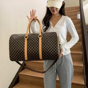 Imitation leather women's Weekender Bag for Women, Travel Duffel Bag Carry On Overnight Bag Large Nylon Travel Weekend Tote Bag