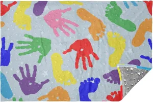 Imprint of Children Travel Blankt Airplane Blanket Palms Feet Cute Flannel Pillow Blankets Throw Blanket Portable Compact Blanket for Outdoor Office Home 65x55inch