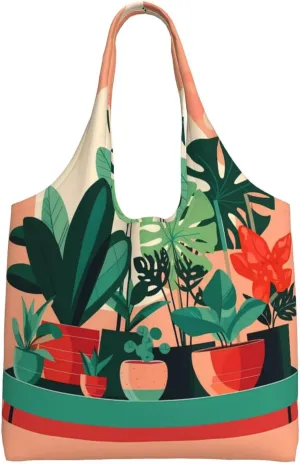 Indoor potted green plants Shoulder bag - convenient to carry, suitable for shopping, work and study