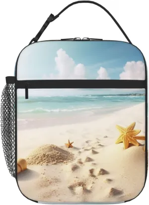 Insulated Lunch Bag Beach Theme Lunch Box Lunch Bag for Women Lunch Tote Bags Reusable Lunchbox