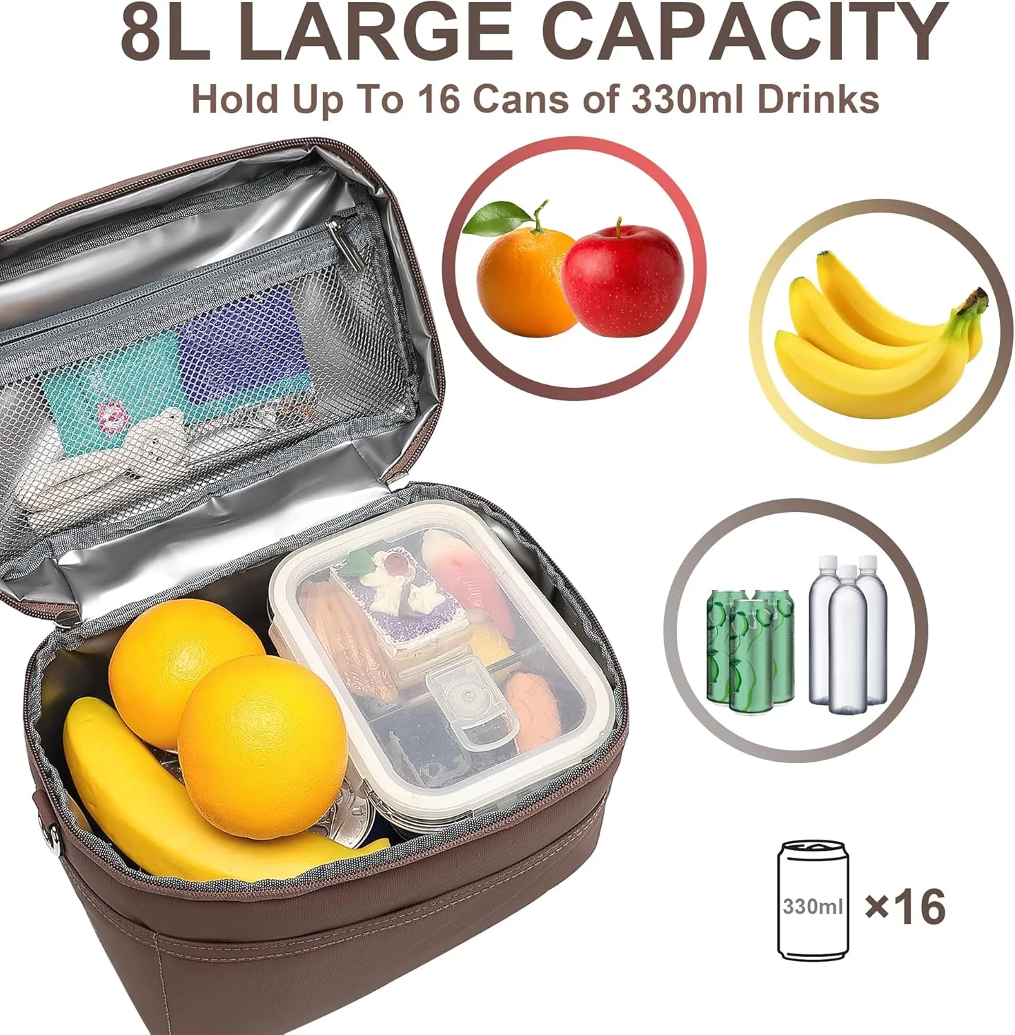 Insulated Lunch Bag for Women Adult Lunch Box Lightweight Waterproof Lunchbox Soft Cooler Reusable Lunch Bags for Work