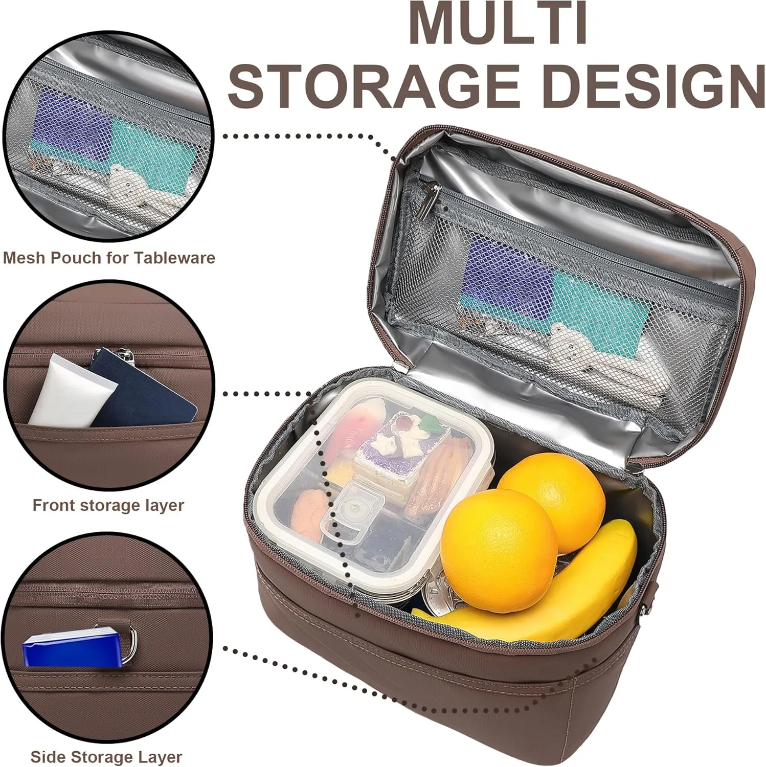 Insulated Lunch Bag for Women Adult Lunch Box Lightweight Waterproof Lunchbox Soft Cooler Reusable Lunch Bags for Work
