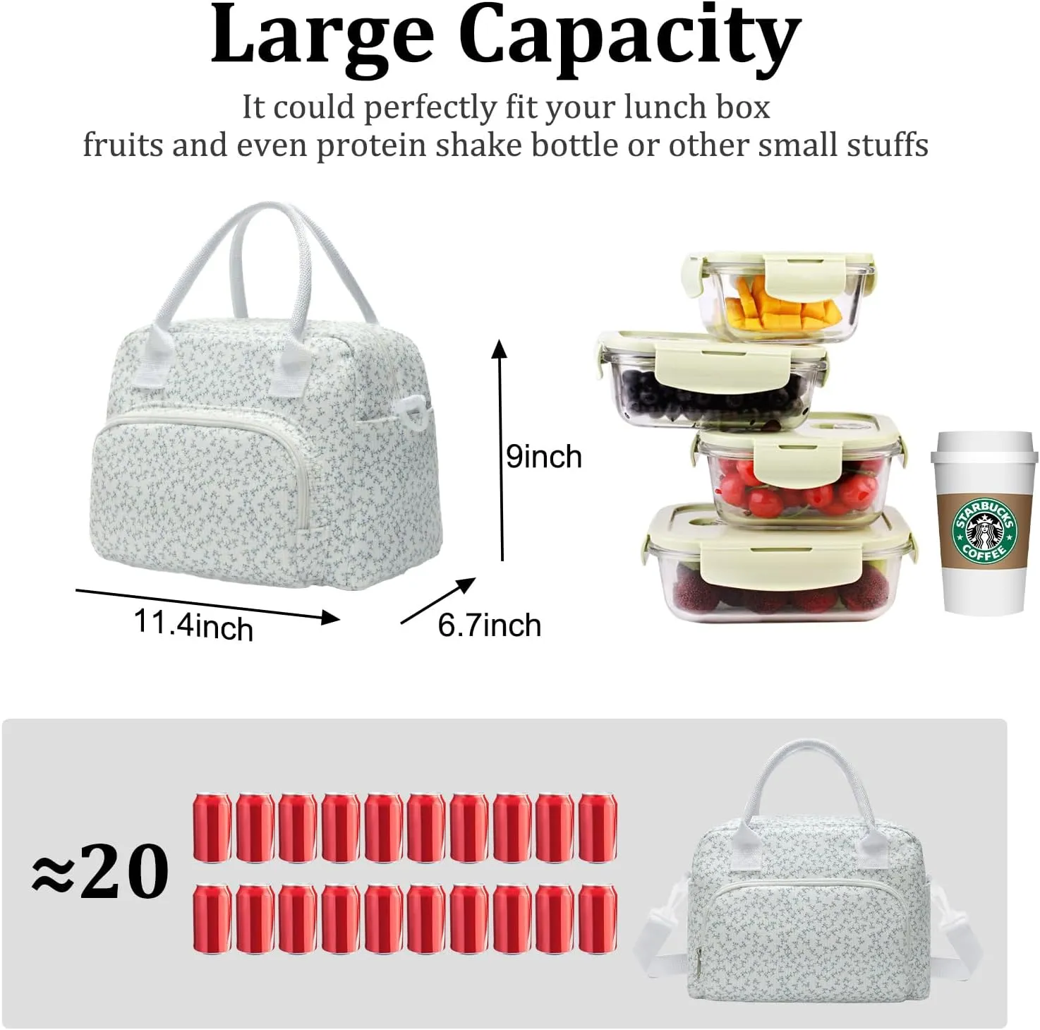 Insulated Lunch Bag for Women Men Large Reusable Lunch Box Adult Leakproof Portable Cooler Tote Bags for Work Picnic (lavender)