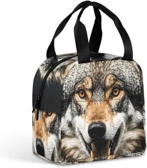 Insulated Lunch Bag Hungry Like A Wolf Lunchbox for Women Men Reusable Lunch Box Leakproof Cooler Tote Bag Protable Lunch Cooler Bags Lunch Container for Work Office
