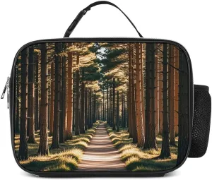Insulated Lunch Bag Lunch Box for Women Men Reusable Cooler Bag Birch Forest Lunch Tote Bag for Work