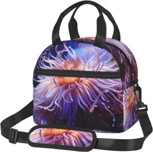 Insulated Lunch Bag Sea Anemone Lunch Box for Women Men Reusable Leakproof Cooler Bag for Office Travel Picnic