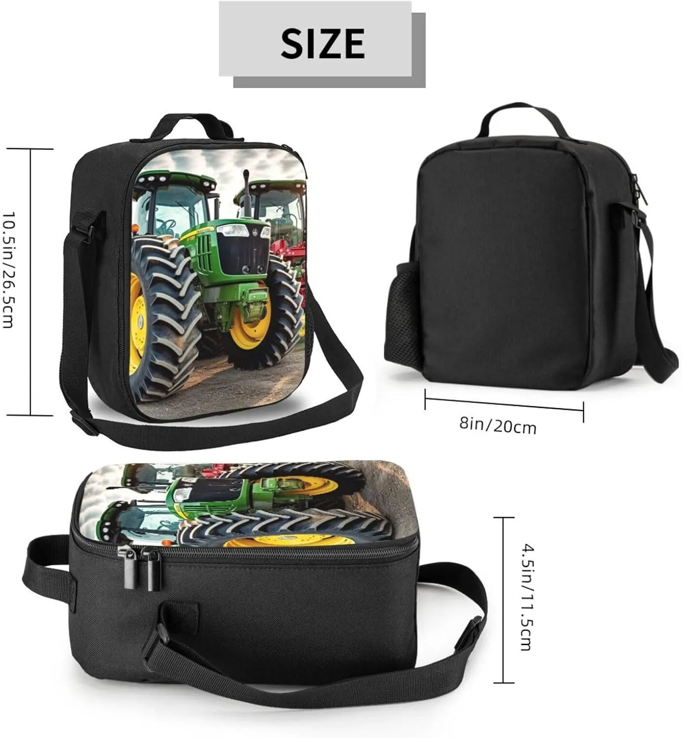 Insulated Lunch Bags for Women agricultural machinery Reusable Lunch Boxes Waterproof Shoulder Bag Lunch Cooler Bag for Work