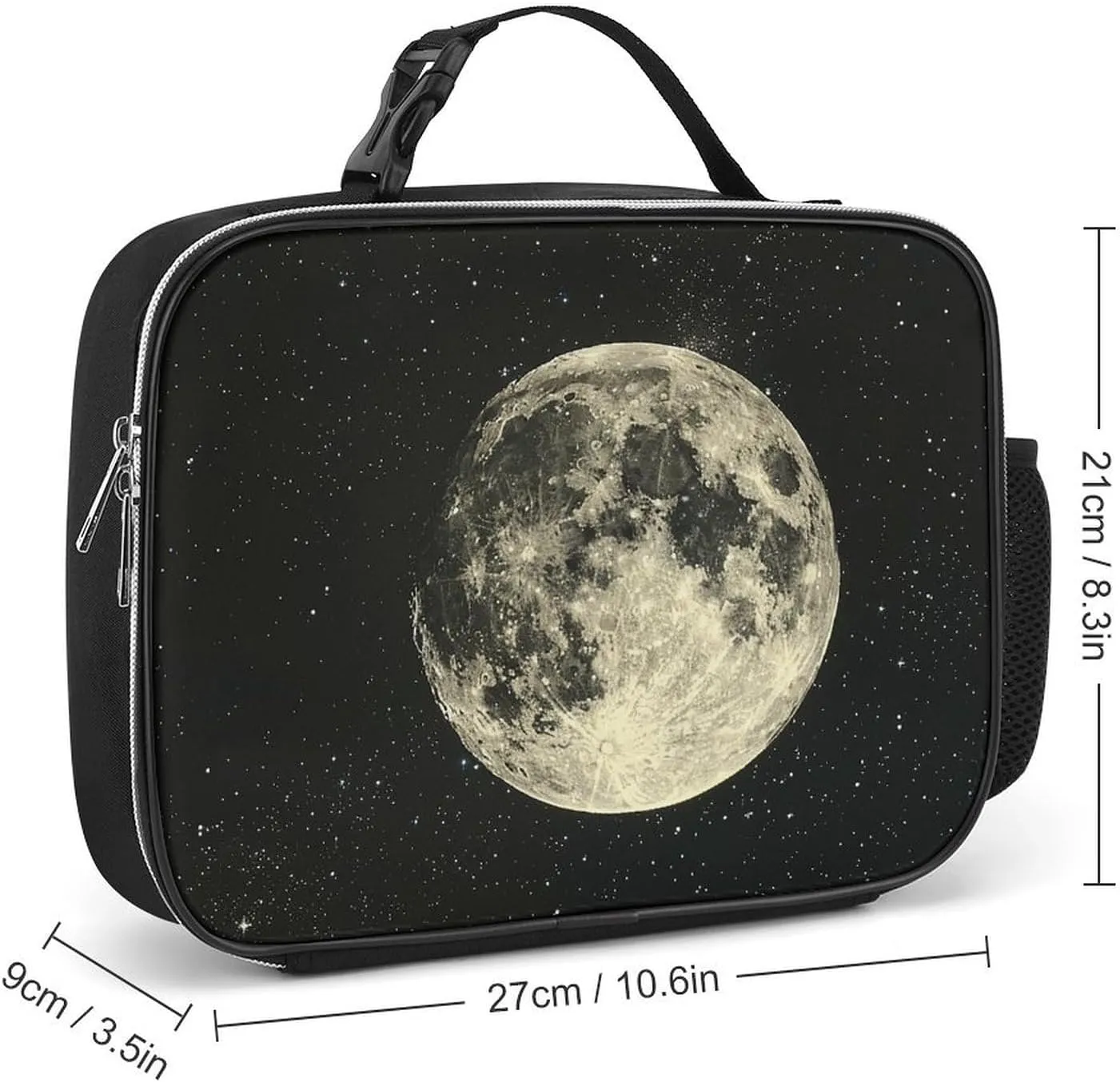 Insulated Lunch Bags for Women Illuminated by Stars Reusable Lunch Boxes Waterproof Shoulder Bag Lunch Cooler Bag for Work
