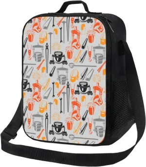 Insulated Lunch Bags for Women Men Work - Cast steel equipment Small Lunch Box for Women Men, Soft Cooler Bag Insulated, Adult Lunch Tote Bag with Adjustable Shoulder Strap