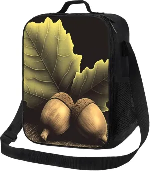 Insulated Lunch Bags for Women Two acorns Reusable Lunch Boxes Waterproof Shoulder Bag Lunch Cooler Bag for Work