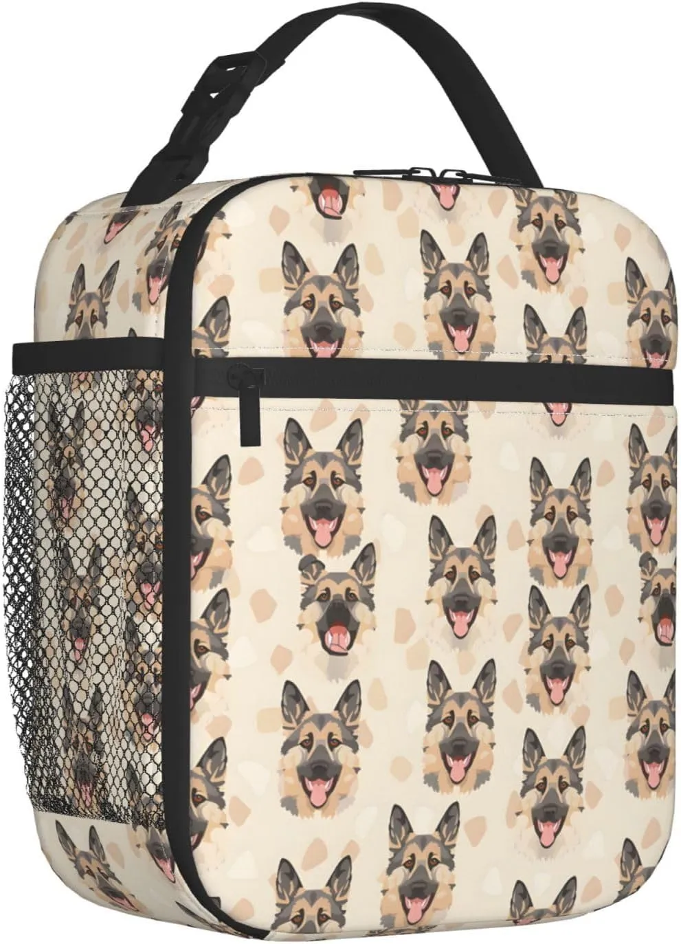 Insulated Lunch Box for Kids Boys Girls, Reusable Lunch Bag for School, Office, Picnic, Work, Travel, German Shepherd Dog Theme Lunch Box