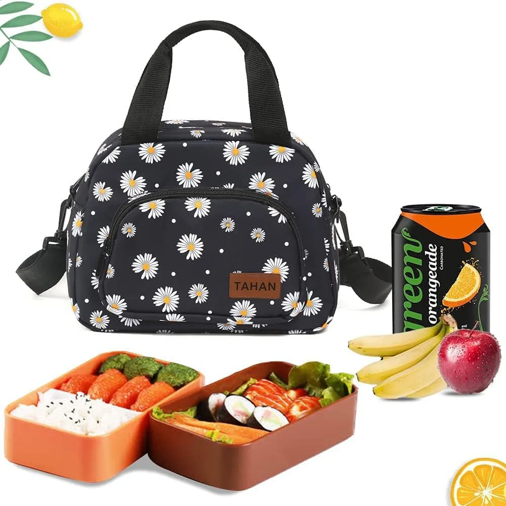 Insulated Lunch Box For Women Office Work Designer Small Lunch Cooler For Girls Fit Fresh Thermal Hot Lunch Bag For School Teen Three Pocket Soft Cute Kit