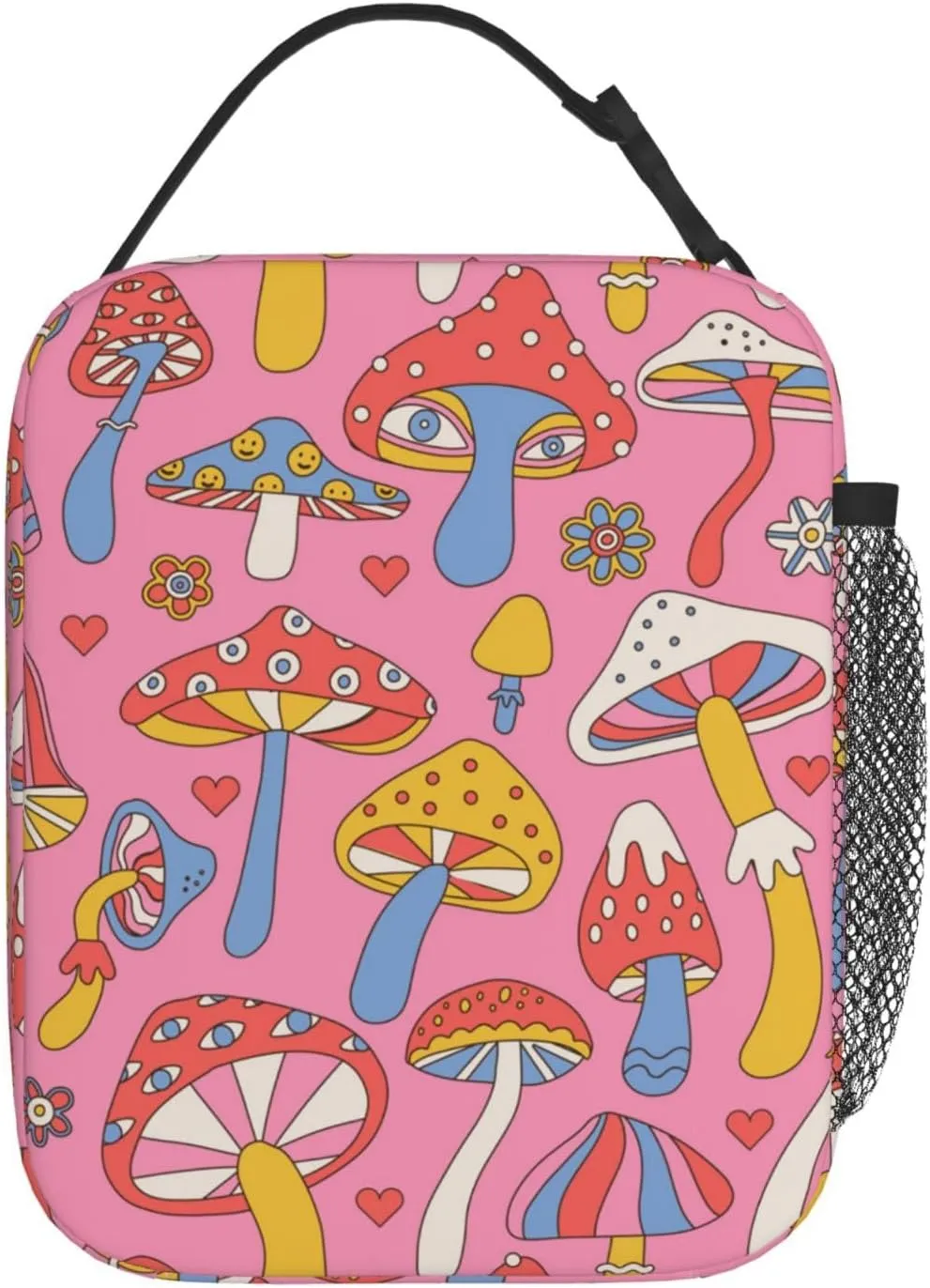 Insulated Mushroom Lunch Box for Women, Kids - Work, Picnic, School, Travel, Hiking, Beach or Fishing - Polyester Magic Lunch Bag