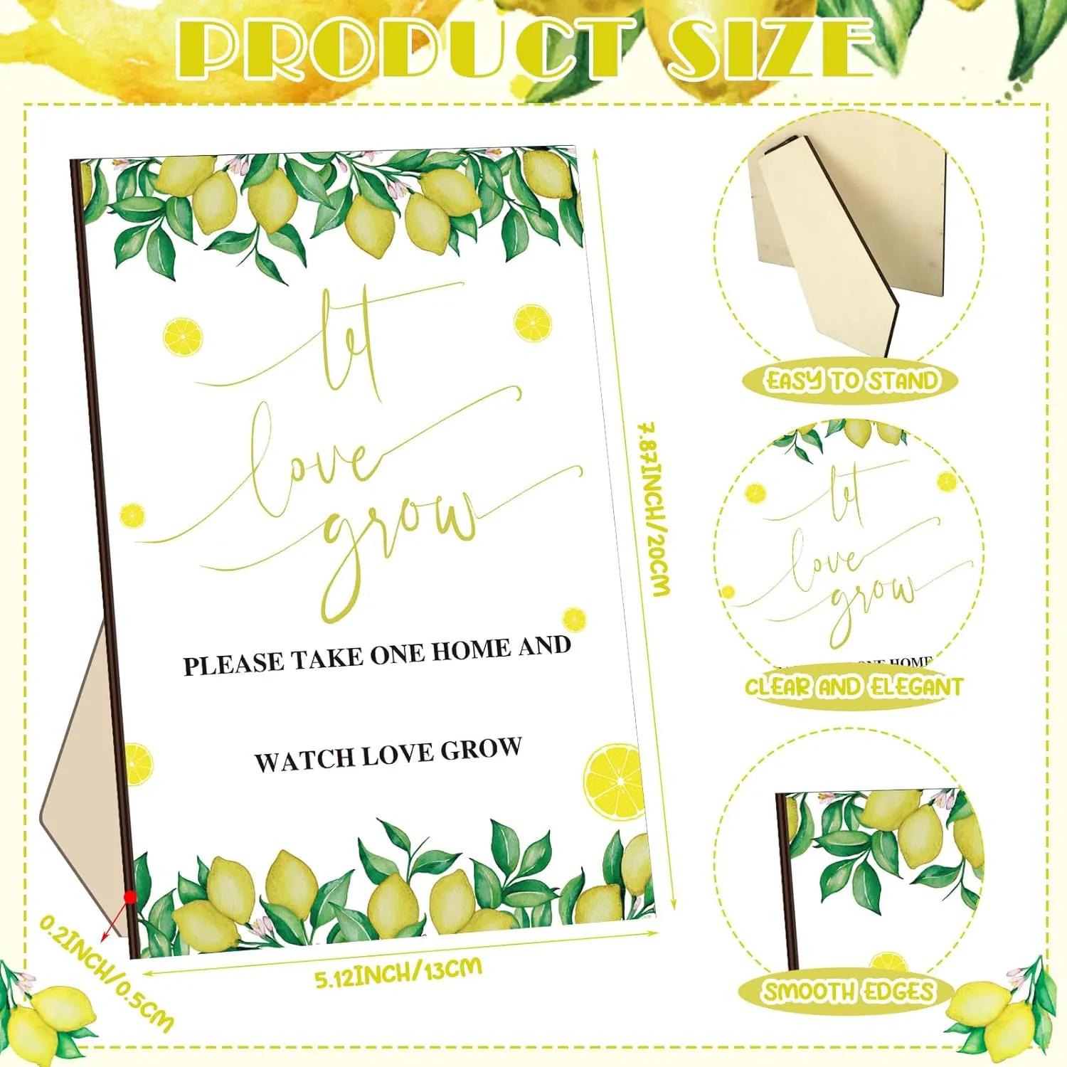Ireer 301 Pcs Lemon Wedding Favors for Guests Set Include 100 Let Love Grow Seed Packets Self Adhesive Wedding Envelopes 100 Let Love Grow Cards 100 Bags for Guest Bridal Shower