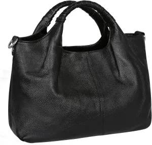 Iswee Genuine Leather Top Handle Purse Satchel Bag Designer Shoulder Bag Tote Ladies Crossbody Bag for Women