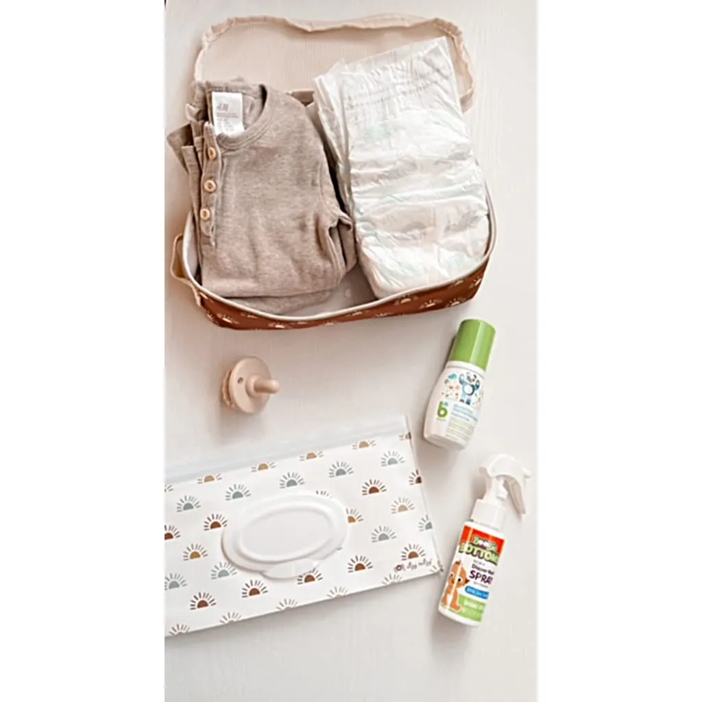 Itzy Ritzy Packing Cubes for Travel – Set of 3 Packing Cubes or Travel Organizers; Each Travel Cube Features a Mesh Top, Double Zippers and a Fabric Handle (Terracotta Sunrise)