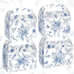 JeVenis Blue Bridal Paper Gift Boxes Party Favor Gift Boxes Chinoiserie Treat Box Something Blue Before I Do Party Supplies Engagement Wedding Anniversary