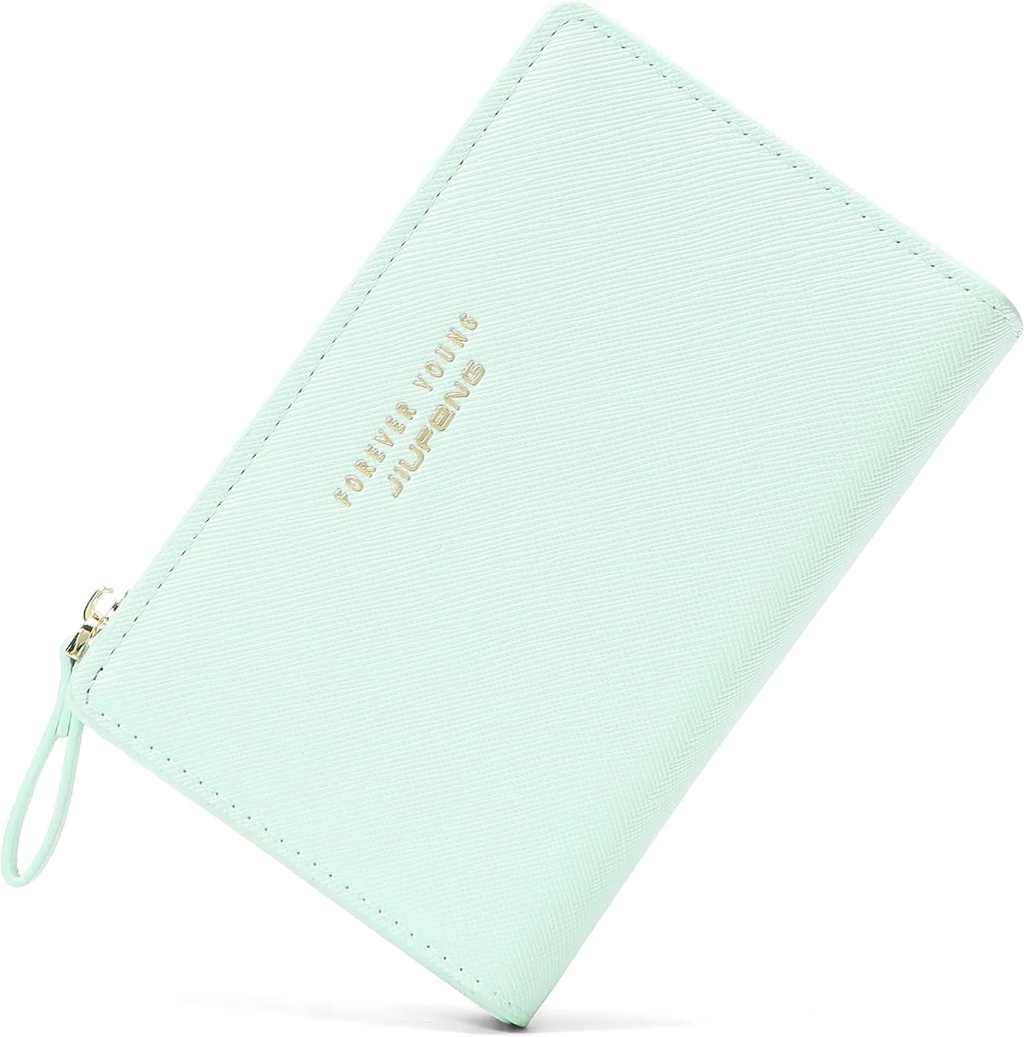 JIUFENG Women Zipper Wallet RFID Blocking Multi Purpose Coin Pouches Credit Card Holder Short Purses