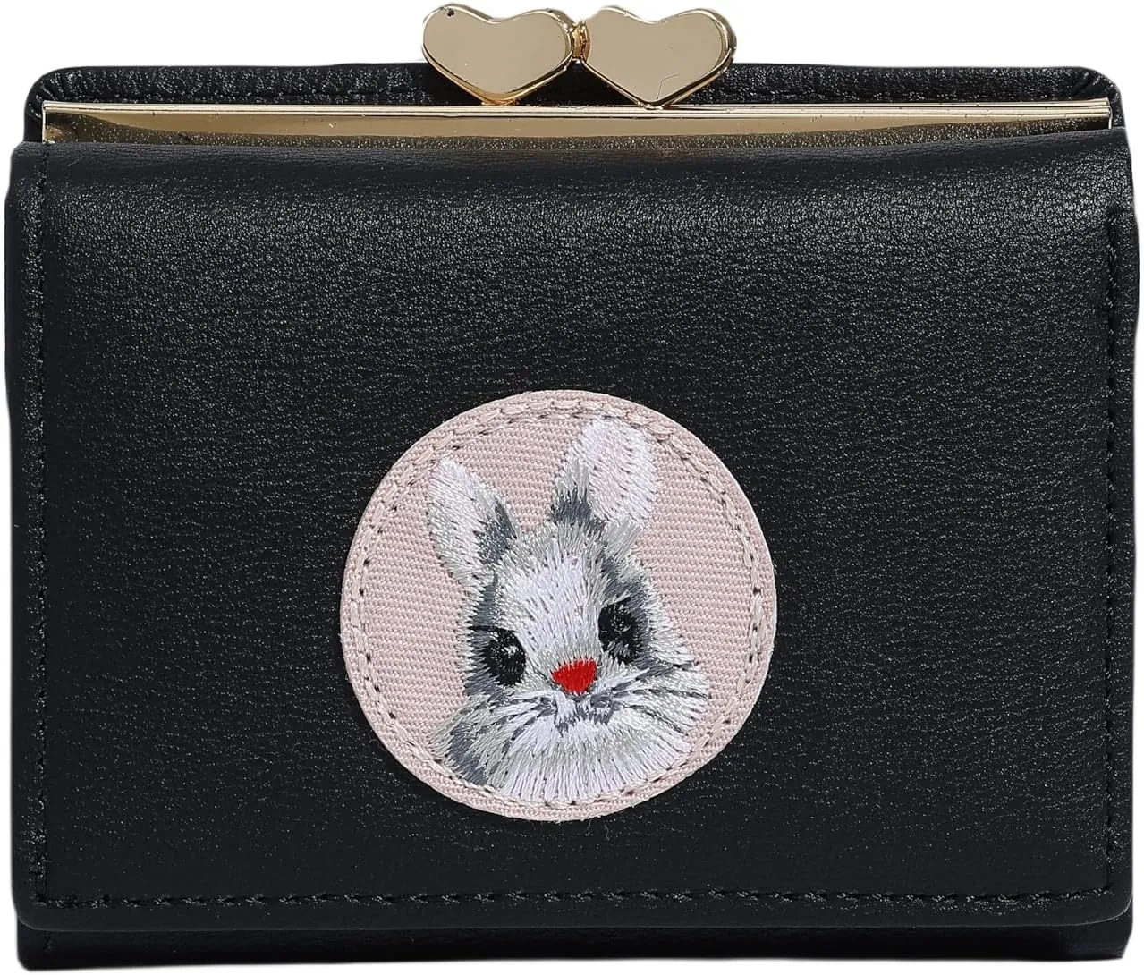 JIUFENG Women's RFID Blocking Short Wallet Multi Purpose Purses Animal Embroidered Billfold Credit Card Holder Coin Pouches