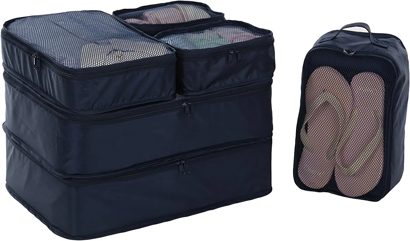 JJ POWER Travel Packing Cubes, Luggage Organizers with Shoe Bag