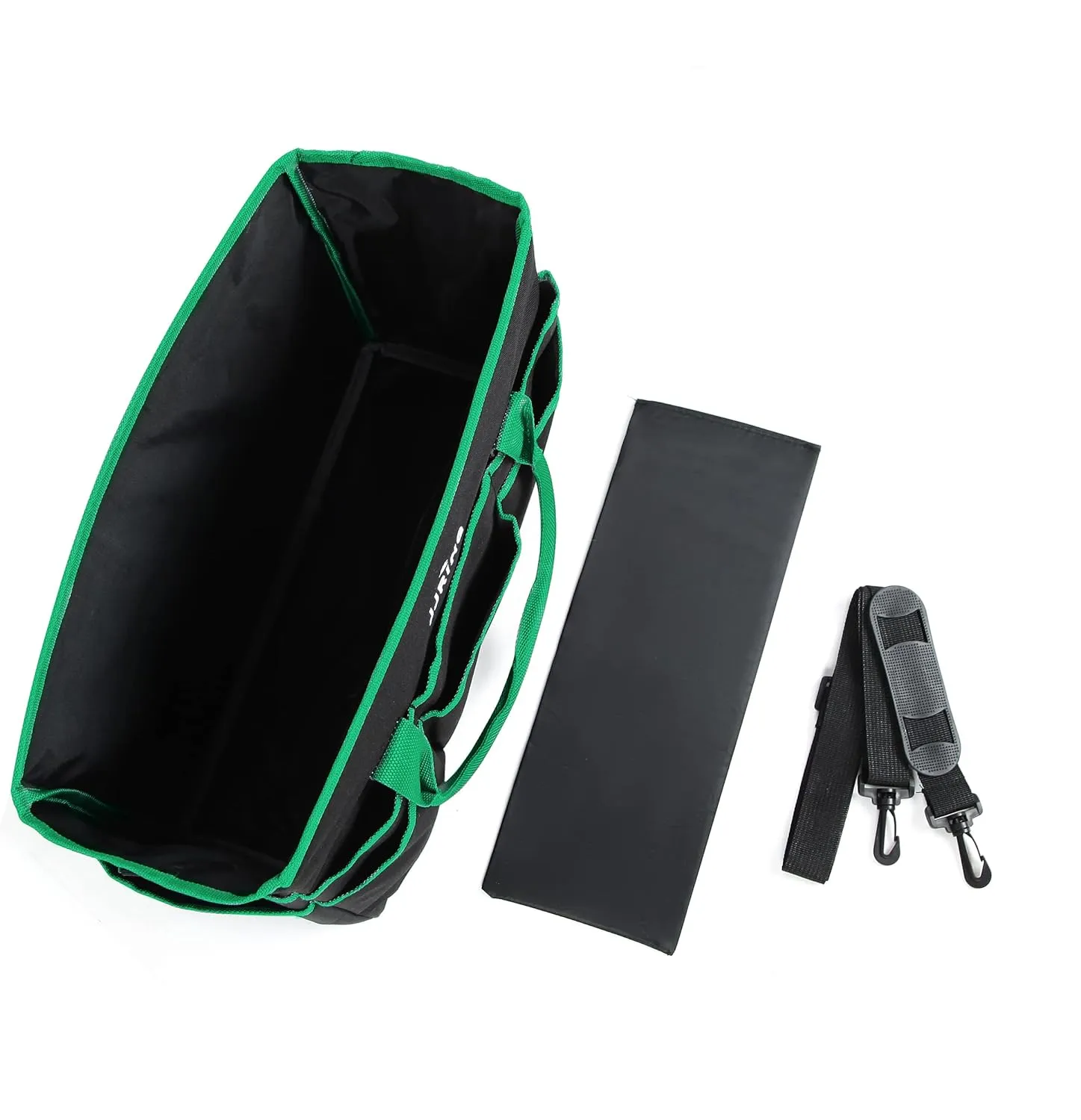JJRING Large Multi-Functional Carrying Bag, 600D Nylon Artist Tote Bag with 16 Pockets Caddy for Art, Craft, Sewing, Make-up or School, Medical, Office Supplies Organizer, Green