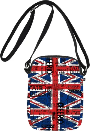 JNIAP British Crossbody Bag London Travel Gift UK Words Messenger Purse UK Flag Shoulder Bag England Phrases Gifts