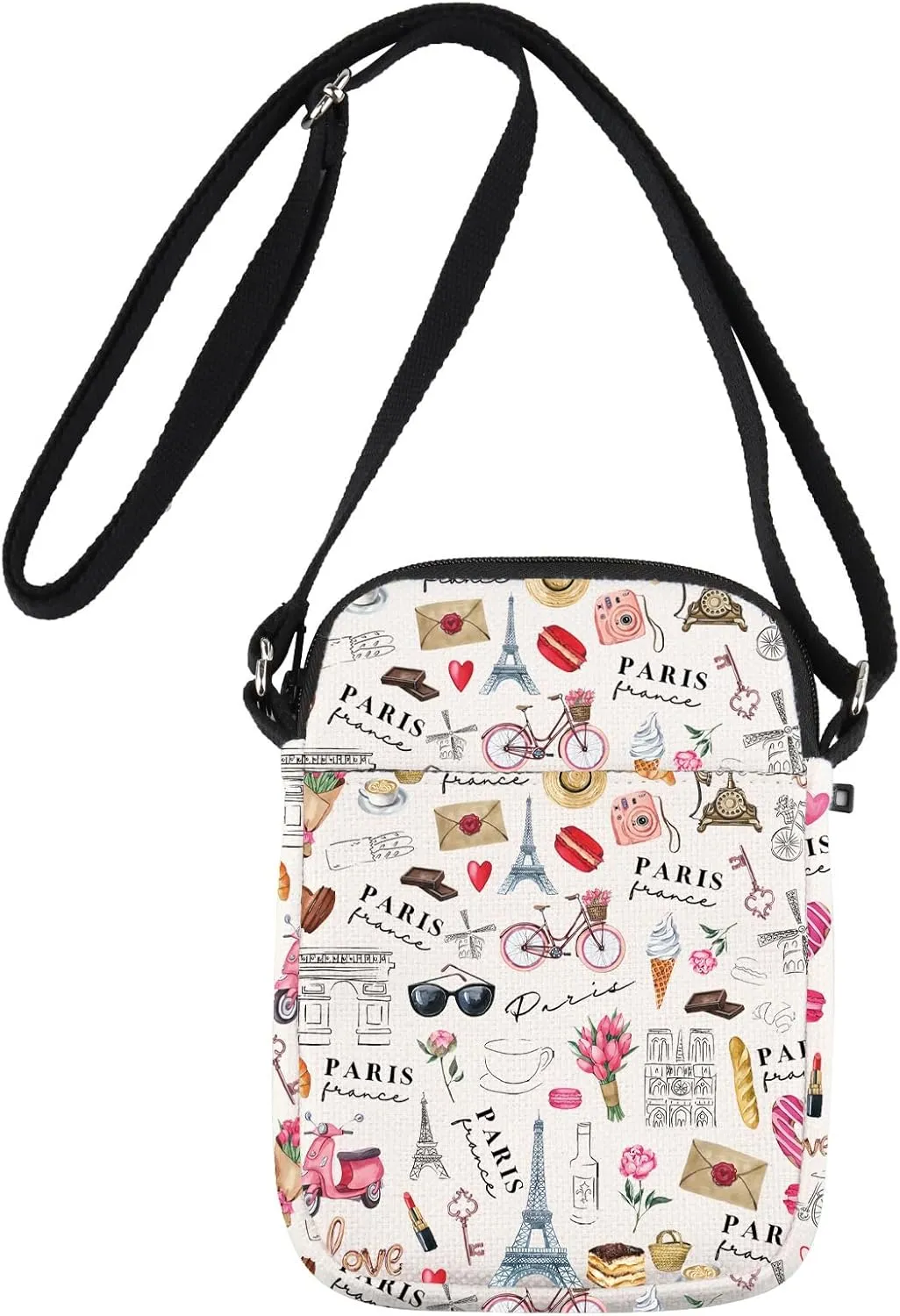 JNIAP Paris Crossbody Bag Paris Trip Gift Paris Crossbody Purse Paris Lover Gift Paris Themed Gifts Paris Travel Purse