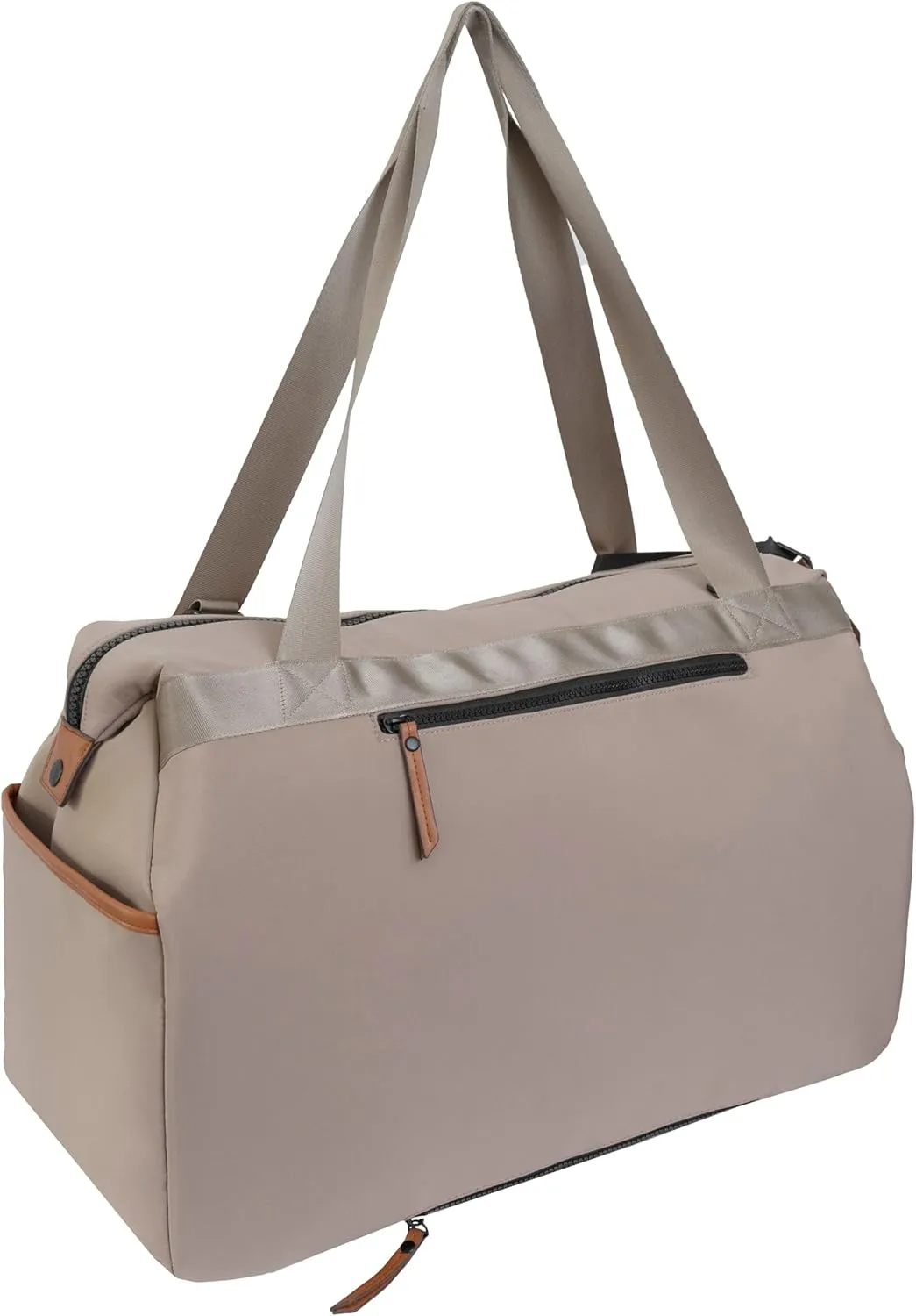 Joan & David 20 Inch Sport Nylon Weekender Travel Duffle (Taupe)
