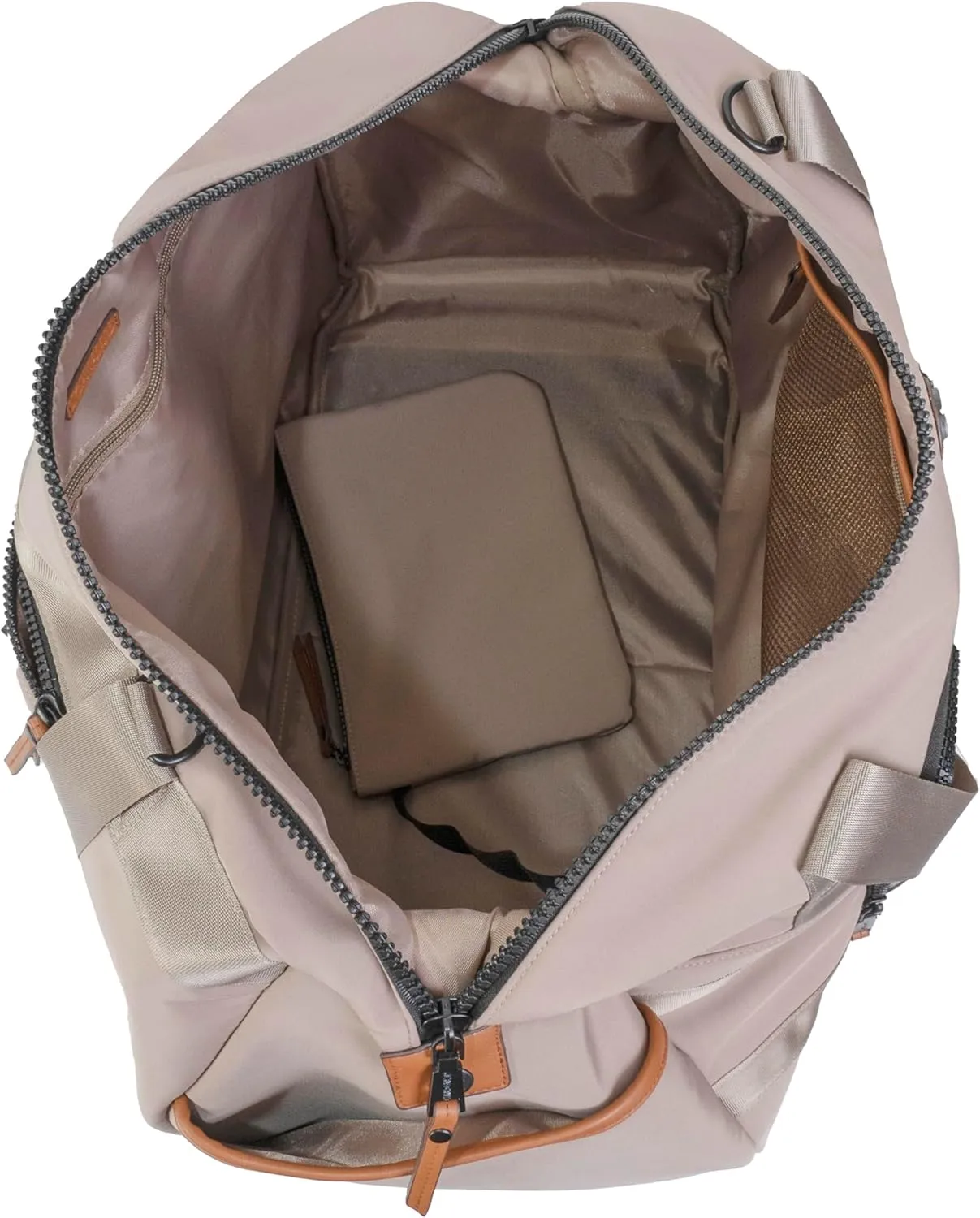 Joan & David 20 Inch Sport Nylon Weekender Travel Duffle (Taupe)