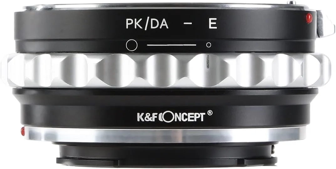 K&F Concept Lens Mount Adapter for Pentax K/M/A/FA/DA Mount Lens to Sony NEX E-Mount Camera Body