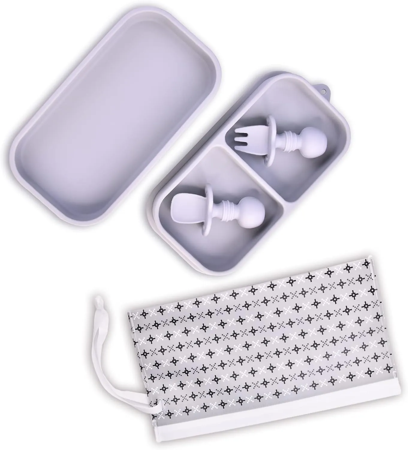 KATORI KIDS Suction Plate for Baby To Go | 5pc Travel Silicone Baby Plate Feeding Set with Travel Bag | Toddler Plate | Baby Travel Essential | Baby Bowl | Platos para Bebes