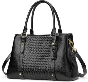 Kattee Women Soft Genuine Leather Satchel Bags Top Handle Crossbody Purses and Handbags Totes Shoulder Hobo