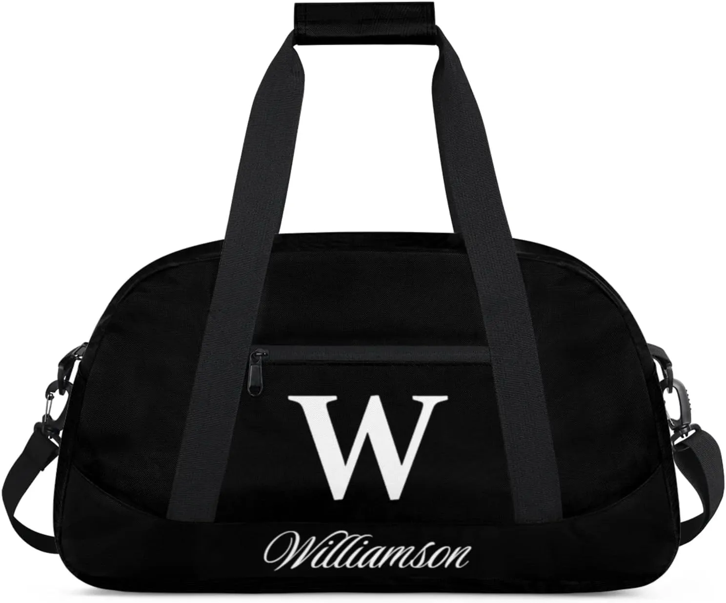 Kids Duffle Bag Personalized Gym Bag Overnight Bags, Ideal for Travel and Sports, Suitable for Men Women for Gym, Dance, Yoga, Durable Waterproof Sport Overnight Handbags Black