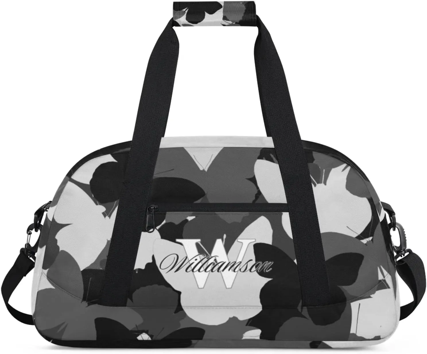 Kids Duffle Bag Personalized Gym Bag Overnight Bags, Ideal for Travel and Sports, Suitable for Men Women for Gym, Dance, Yoga, Durable Waterproof Sport Overnight Handbags Butterflies