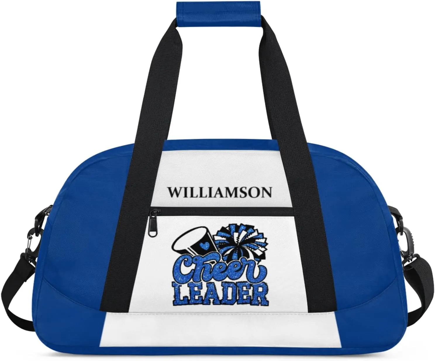 Kids Duffle Bag Personalized Gym Bag Overnight Bags, Ideal for Travel and Sports, Suitable for Men Women for Gym, Dance, Yoga, Durable Waterproof Sport Overnight Handbags Cheer Leader Blue