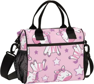 Kigai Cute Pony Horse Lunch Bag Reusable Insulated Lunch Box for Women & Men, Leakproof Lunch Cooler Bag Tote Bag for Work, Travel, Outdoor Small
