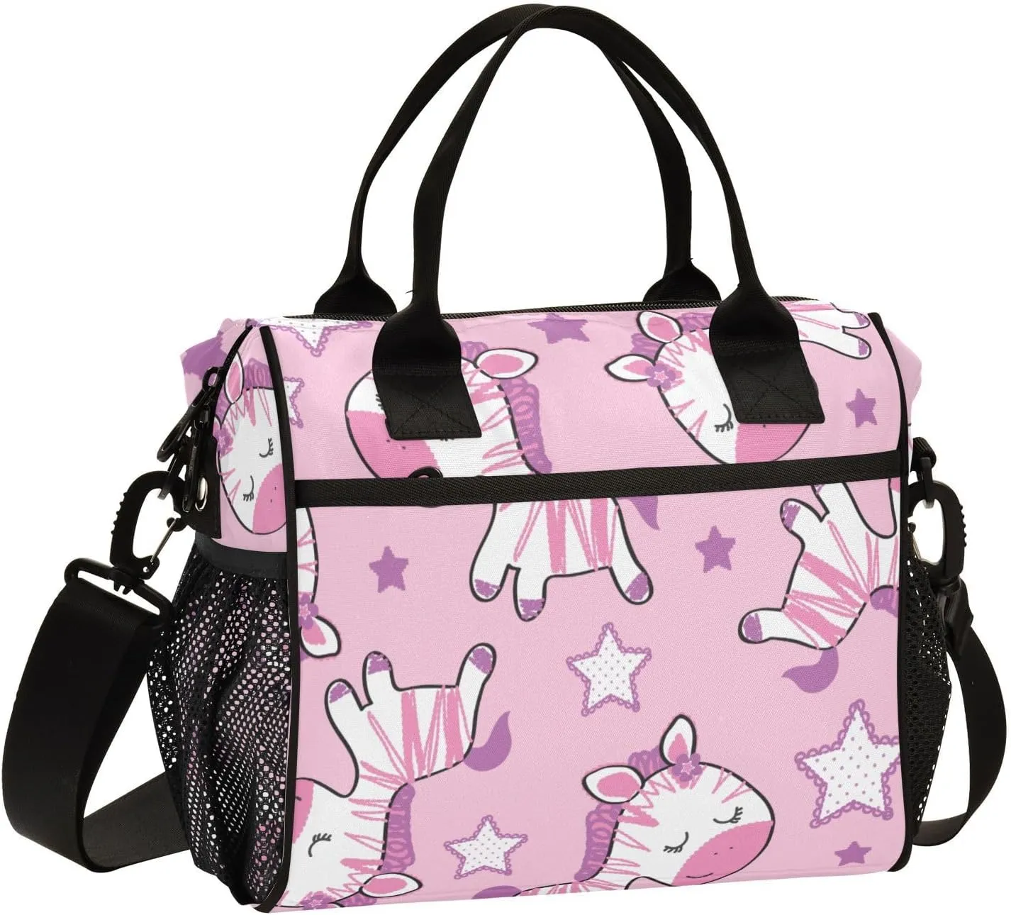 Kigai Cute Pony Horse Lunch Bag Reusable Insulated Lunch Box for Women & Men, Leakproof Lunch Cooler Bag Tote Bag for Work, Travel, Outdoor Small
