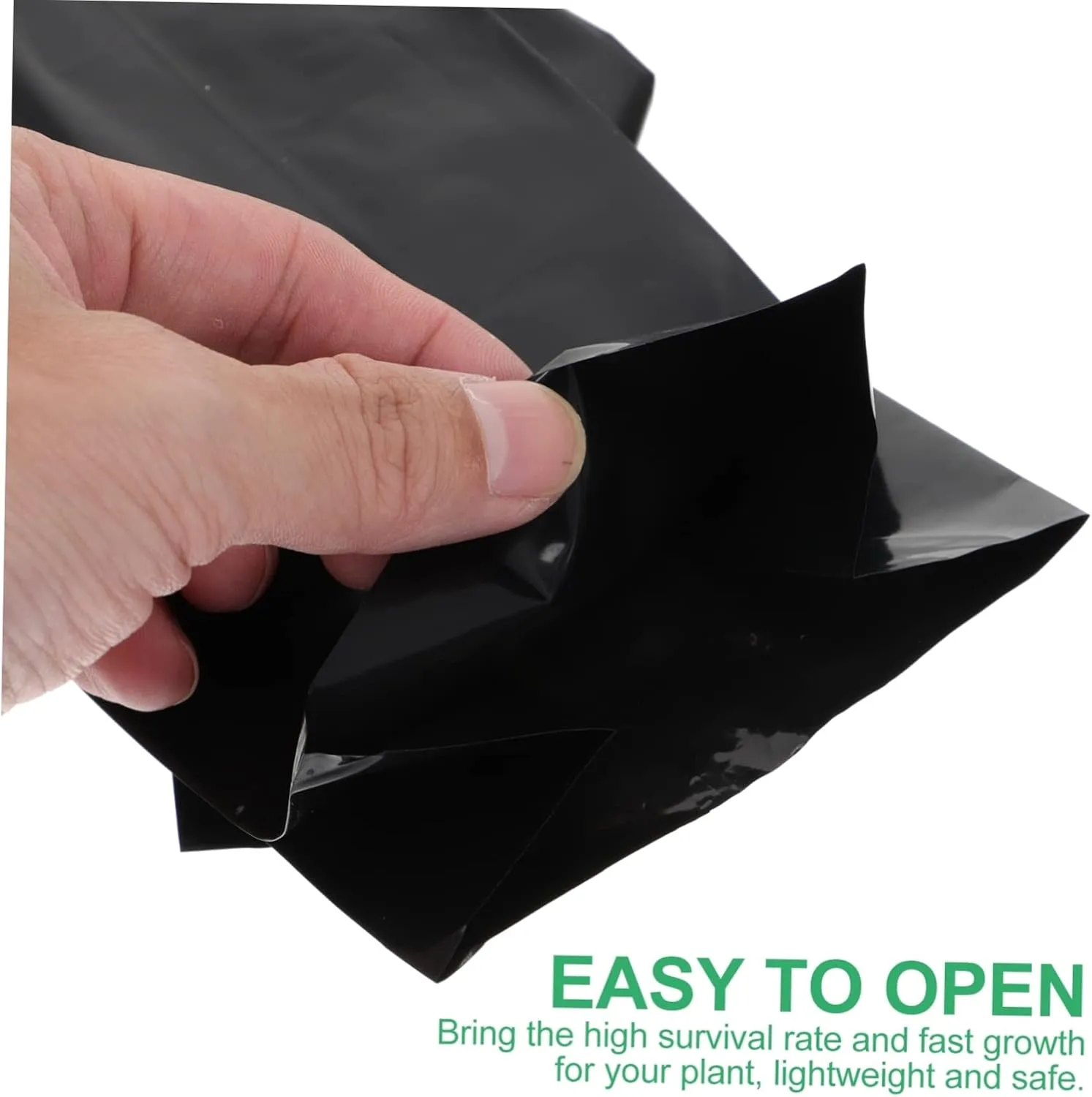 Kisangel 3sets Nursery Growing Bags 10x30cm Thickened Aeration Grow Bags Planting Gardening Bag Outdoor Flower Pot Easy to Use Seedling Starter No Bound 100pcs*3